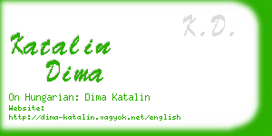 katalin dima business card